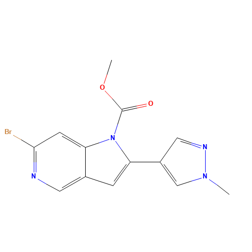 methyl 6-bromo-2-(1-methylpyrazol-4-yl)pyrrolo[3,2-c]pyridine-1-carboxylate (CAS: 1400287-49-1) - Related Chemical Product