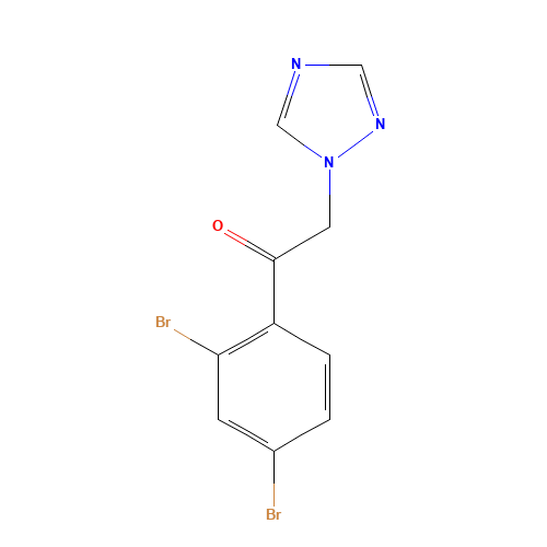 1-(2,4-dibromophenyl)-2-(1,2,4-triazol-1-yl)ethanone (CAS: 98165-40-3) - Chemical Structure and Molecular Formula 