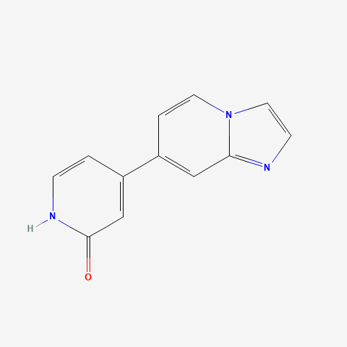 4-imidazo[1,2-a]pyridin-7-yl-1H-pyridin-2-one (CAS: 908267-93-6) - Chemical Structure and Molecular Formula 