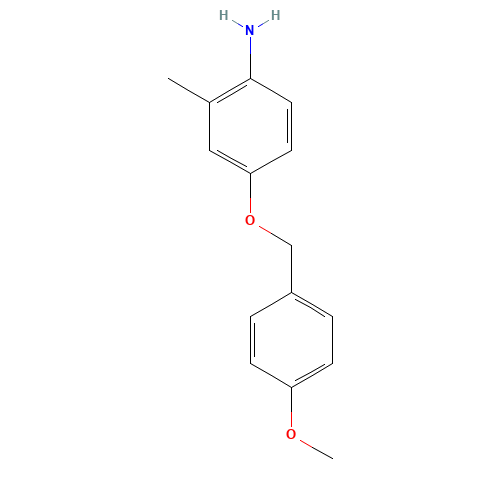 4-[(4-methoxyphenyl)methoxy]-2-methylaniline (CAS: 1016502-66-1) - Chemical Structure and Molecular Formula 
