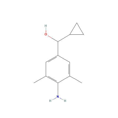 (4-amino-3,5-dimethylphenyl)-cyclopropylmethanol (CAS: 1139573-86-6) - Chemical Structure and Molecular Formula 