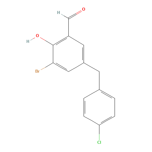 3-bromo-5-[(4-chlorophenyl)methyl]-2-hydroxybenzaldehyde (CAS: 91512-30-0) - Related Chemical Product