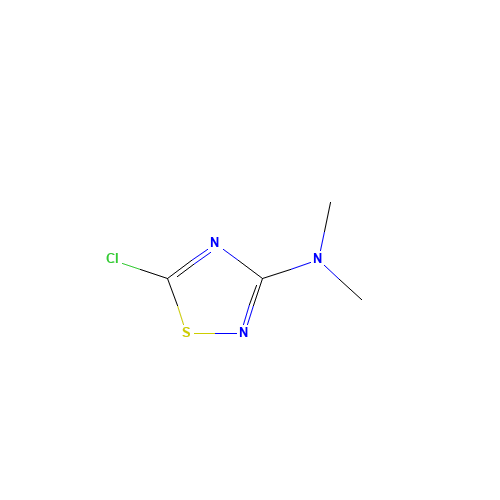 5-chloro-N,N-dimethyl-1,2,4-thiadiazol-3-amine (CAS: 41248-08-2) - Chemical Structure and Molecular Formula 