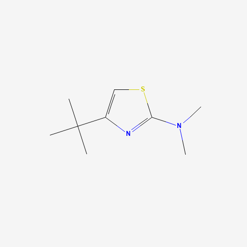 4-tert-butyl-N,N-dimethyl-1,3-thiazol-2-amine (CAS: 82721-88-8) - Chemical Structure and Molecular Formula 