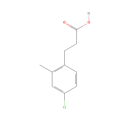 3-(4-chloro-2-methylphenyl)propanoic acid (CAS: 879-75-4) - Chemical Structure and Molecular Formula 