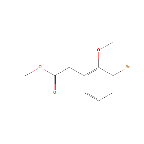 methyl 2-(3-bromo-2-methoxyphenyl)acetate (CAS: 1255209-15-4) - Chemical Structure and Molecular Formula 