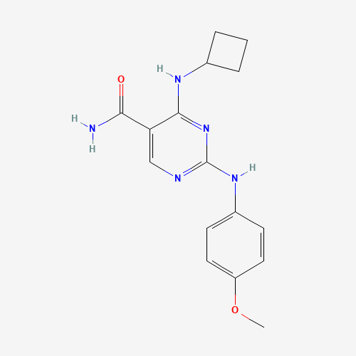 4-(cyclobutylamino)-2-(4-methoxyanilino)pyrimidine-5-carboxamide (CAS: 1198301-97-1) - Related Chemical Product