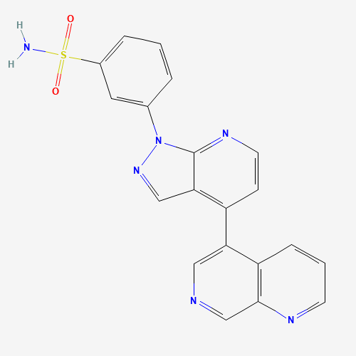 3-[4-(1,7-naphthyridin-5-yl)pyrazolo[3,4-b]pyridin-1-yl]benzenesulfonamide (CAS: 1375143-37-5) - Related Chemical Product