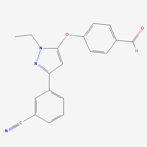 3-[1-ethyl-5-(4-formylphenoxy)pyrazol-3-yl]benzonitrile (CAS: 1289203-40-2) - Related Chemical Product