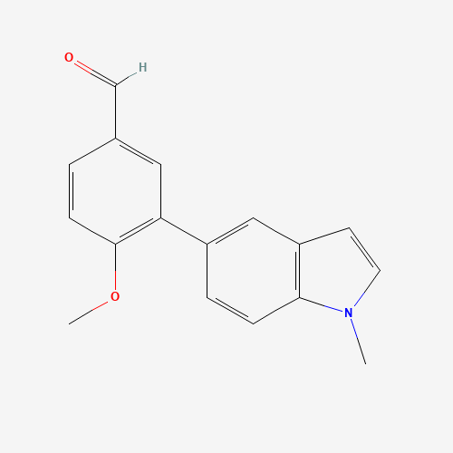 4-methoxy-3-(1-methylindol-5-yl)benzaldehyde (CAS: 628711-32-0) - Chemical Structure and Molecular Formula 