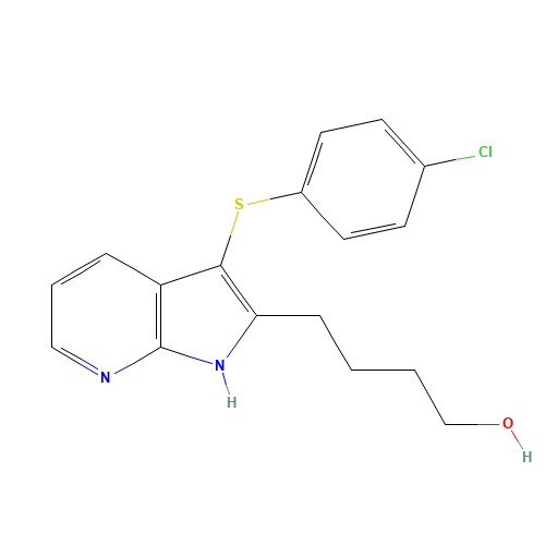 4-[3-(4-chlorophenyl)sulfanyl-1H-pyrrolo[2,3-b]pyridin-2-yl]butan-1-ol (CAS: 1346525-83-4) - Related Chemical Product