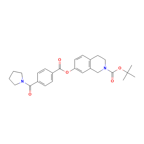 tert-butyl 7-[4-(pyrrolidine-1-carbonyl)benzoyl]oxy-3,4-dihydro-1H-isoquinoline-2-carboxylate (CAS: 1203600-33-2) - Related Chemical Product