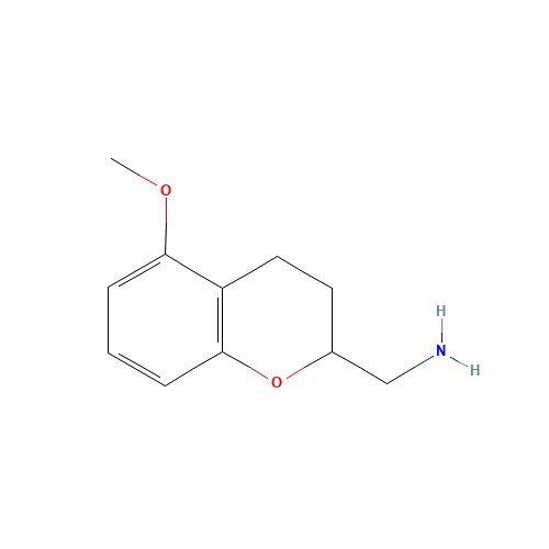 (5-methoxy-3,4-dihydro-2H-chromen-2-yl)methanamine (CAS: 129091-69-6) - Chemical Structure and Molecular Formula 