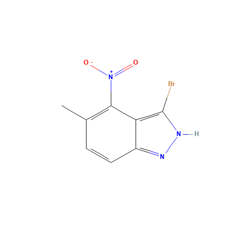 3-bromo-5-methyl-4-nitro-2H-indazole (CAS: 1527518-23-5) - Chemical Structure and Molecular Formula 