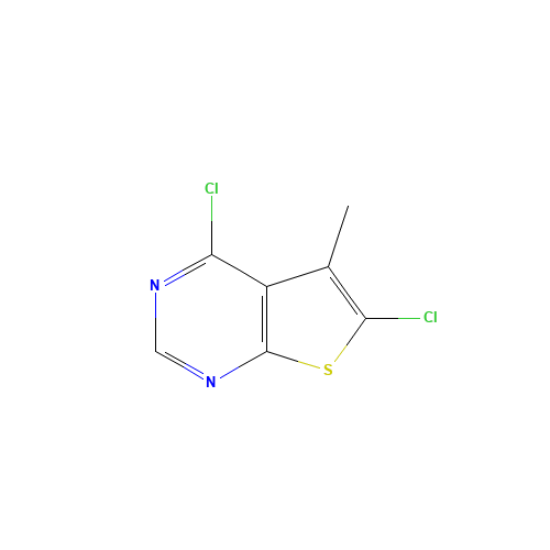 4,6-dichloro-5-methylthieno[2,3-d]pyrimidine (CAS: 56844-14-5) - Chemical Structure and Molecular Formula 