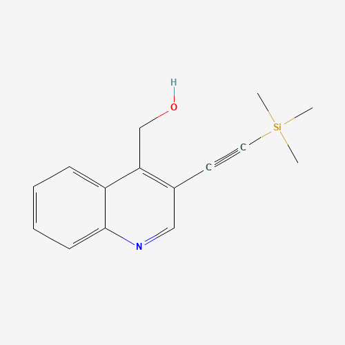 [3-(2-trimethylsilylethynyl)quinolin-4-yl]methanol (CAS: 1539309-44-8) - Chemical Structure and Molecular Formula 