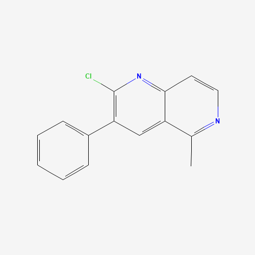 2-chloro-5-methyl-3-phenyl-1,6-naphthyridine (CAS: 1238324-09-8) - Chemical Structure and Molecular Formula 