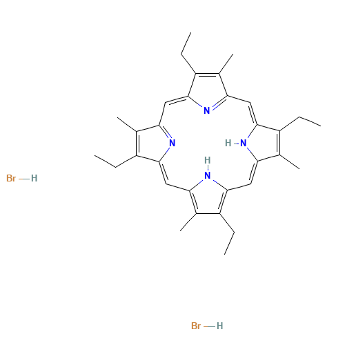 2,7,12,17-tetraethyl-3,8,13,18-tetramethyl-21,22-dihydroporphyrin;dihydrobromide (CAS: 69150-58-9) - Related Chemical Product