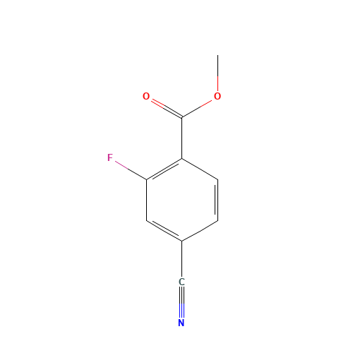 methyl 4-cyano-2-fluorobenzoate (CAS: 175596-01-7) - Chemical Structure and Molecular Formula 