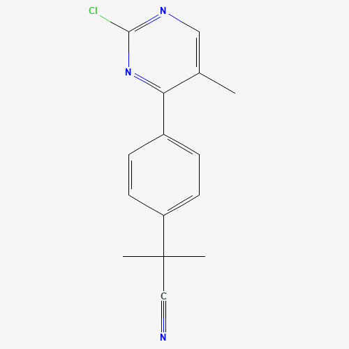 2-[4-(2-chloro-5-methylpyrimidin-4-yl)phenyl]-2-methylpropanenitrile (CAS: 1341200-65-4) - Related Chemical Product