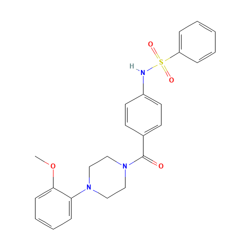 N-[4-[4-(2-methoxyphenyl)piperazine-1-carbonyl]phenyl]benzenesulfonamide (CAS: 1111536-68-5) - Related Chemical Product