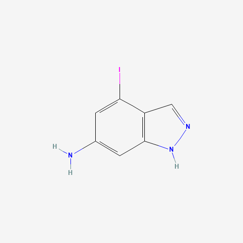 4-iodo-1H-indazol-6-amine (CAS: 885519-88-0) - Chemical Structure and Molecular Formula 