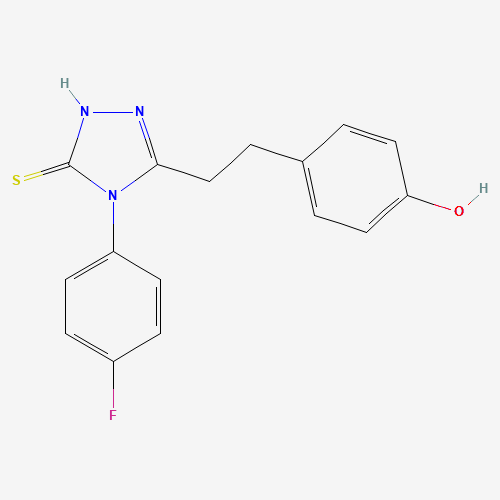 4-(4-fluorophenyl)-3-[2-(4-hydroxyphenyl)ethyl]-1H-1,2,4-triazole-5-thione (CAS: 217487-47-3) - Related Chemical Product