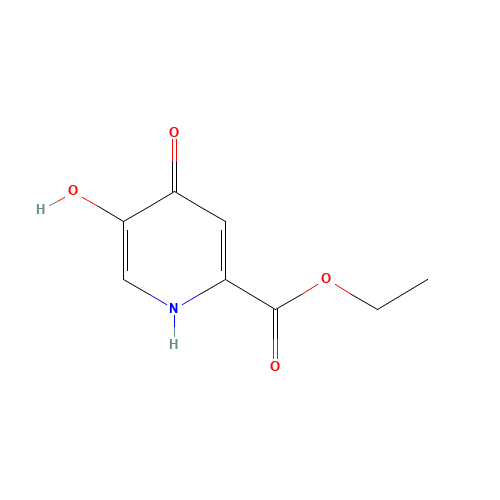 ethyl 5-hydroxy-4-oxo-1H-pyridine-2-carboxylate (CAS: 76470-27-4) - Chemical Structure and Molecular Formula 