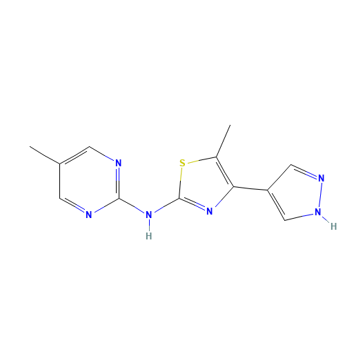 5-methyl-N-(5-methylpyrimidin-2-yl)-4-(1H-pyrazol-4-yl)-1,3-thiazol-2-amine (CAS: 1347246-21-2) - Related Chemical Product