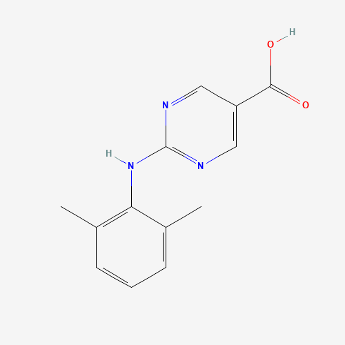 2-(2,6-dimethylanilino)pyrimidine-5-carboxylic acid (CAS: 1316216-13-3) - Chemical Structure and Molecular Formula 