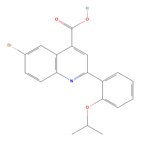 6-bromo-2-(2-propan-2-yloxyphenyl)quinoline-4-carboxylic acid (CAS: 354539-41-6) - Related Chemical Product
