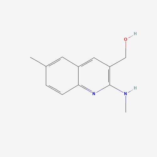 [6-methyl-2-(methylamino)quinolin-3-yl]methanol (CAS: 1393579-29-7) - Chemical Structure and Molecular Formula 