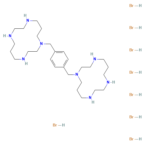 1-[[4-(1,4,8,11-tetrazacyclotetradec-1-ylmethyl)phenyl]methyl]-1,4,8,11-tetrazacyclotetradecane;octahydrobromide (CAS: 155148-32-6) - Related Chemical Product