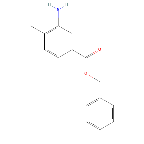 benzyl 3-amino-4-methylbenzoate (CAS: 928123-01-7) - Chemical Structure and Molecular Formula 