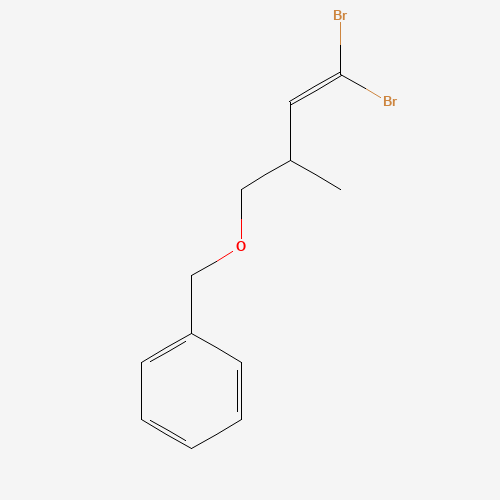 (4,4-dibromo-2-methylbut-3-enoxy)methylbenzene (CAS: 78968-90-8) - Chemical Structure and Molecular Formula 