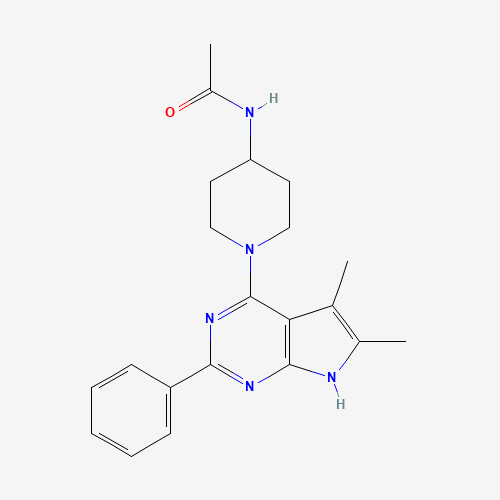 N-[1-(5,6-dimethyl-2-phenyl-7H-pyrrolo[2,3-d]pyrimidin-4-yl)piperidin-4-yl]acetamide (CAS: 251946-53-9) - Related Chemical Product