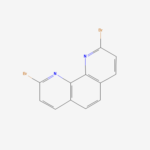 2,9-dibromo-1,10-phenanthroline (CAS: 39069-02-8) - Chemical Structure and Molecular Formula 