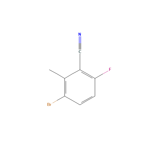 3-bromo-6-fluoro-2-methylbenzonitrile (CAS: 1255207-47-6) - Chemical Structure and Molecular Formula 
