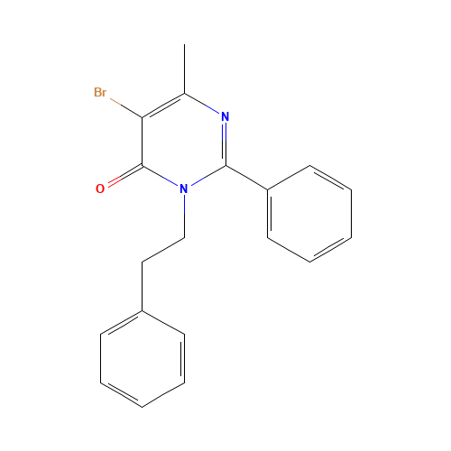 5-bromo-6-methyl-2-phenyl-3-(2-phenylethyl)pyrimidin-4-one (CAS: 938181-01-2) - Related Chemical Product