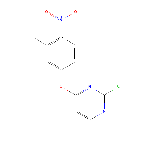 2-chloro-4-(3-methyl-4-nitrophenoxy)pyrimidine (CAS: 853299-13-5) - Chemical Structure and Molecular Formula 