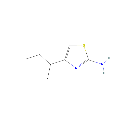 4-butan-2-yl-1,3-thiazol-2-amine (CAS: 79932-24-4) - Chemical Structure and Molecular Formula 
