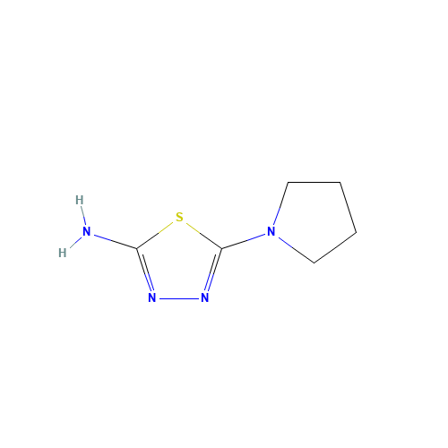 5-pyrrolidin-1-yl-1,3,4-thiadiazol-2-amine (CAS: 71125-45-6) - Chemical Structure and Molecular Formula 