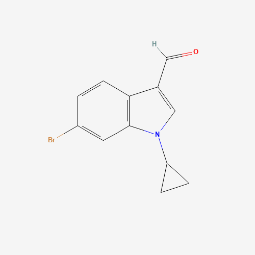 6-bromo-1-cyclopropylindole-3-carbaldehyde (CAS: 1350762-48-9) - Chemical Structure and Molecular Formula 
