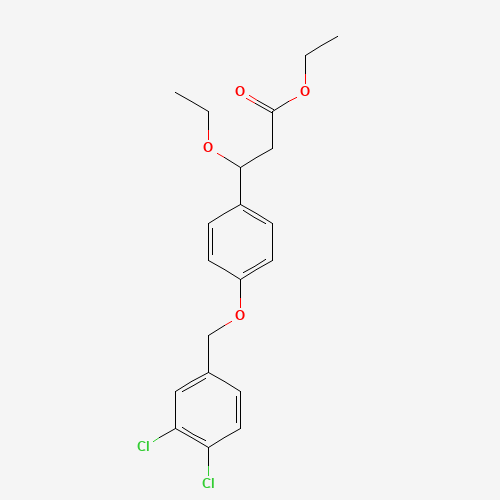 ethyl 3-[4-[(3,4-dichlorophenyl)methoxy]phenyl]-3-ethoxypropanoate (CAS: 1202576-68-8) - Related Chemical Product