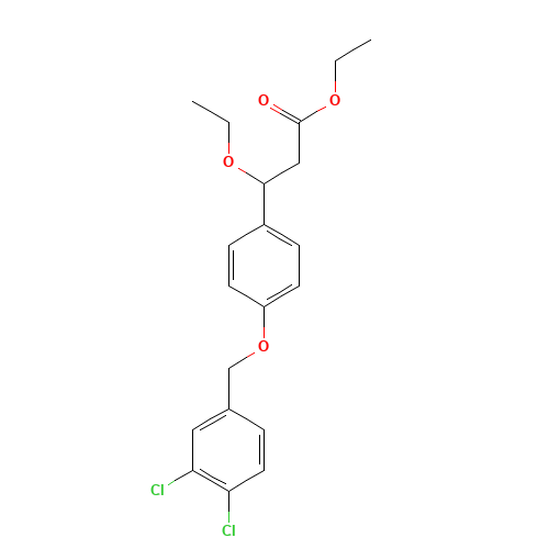 ethyl 3-[4-[(3,4-dichlorophenyl)methoxy]phenyl]-3-ethoxypropanoate (CAS: 1202576-68-8) - Related Chemical Product
