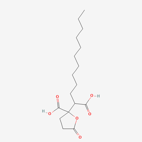 2-(1-carboxyundecyl)-5-oxooxolane-2-carboxylic acid (CAS: 469-77-2) - Chemical Structure and Molecular Formula 