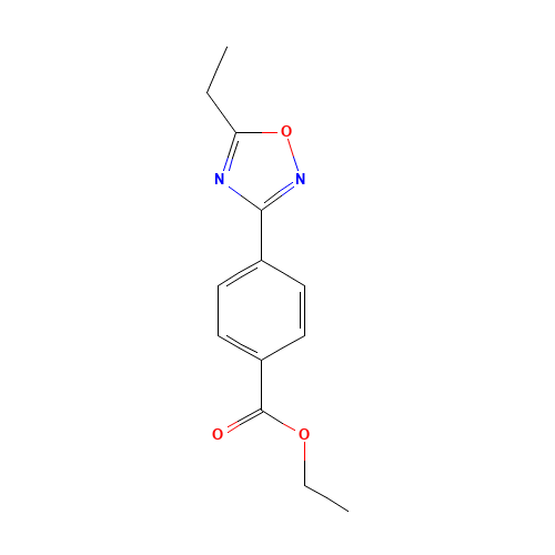 ethyl 4-(5-ethyl-1,2,4-oxadiazol-3-yl)benzoate (CAS: 1166756-79-1) - Chemical Structure and Molecular Formula 