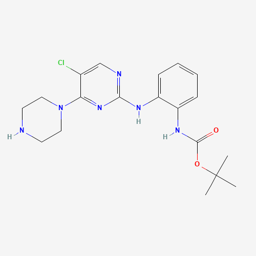 tert-butyl N-[2-[(5-chloro-4-piperazin-1-ylpyrimidin-2-yl)amino]phenyl]carbamate (CAS: 1538605-51-4) - Related Chemical Product