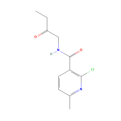 2-chloro-6-methyl-N-(2-oxobutyl)pyridine-3-carboxamide (CAS: 1228430-75-8) - Chemical Structure and Molecular Formula 