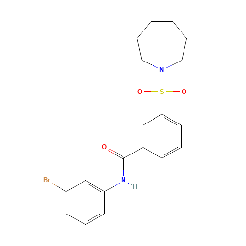 3-(azepan-1-ylsulfonyl)-N-(3-bromophenyl)benzamide (CAS: 420831-40-9) - Related Chemical Product